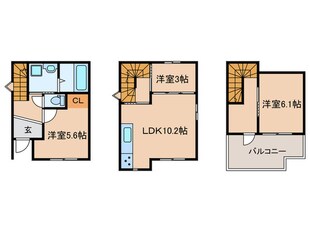 仮）鳴子高根Ｓ貸家の物件間取画像